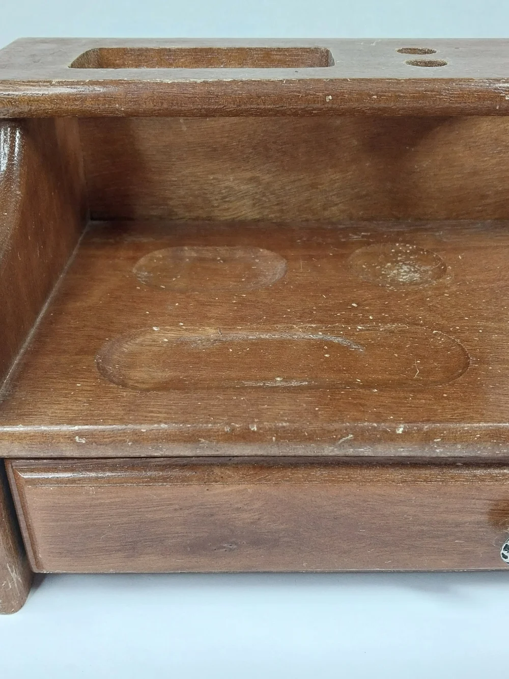 Wood Desk Secretary Pull Out Drawer Pen & Envelope Slots Organizer 10.5x5.5x5”